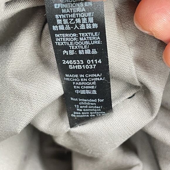 Fossil Stripe Coated Canvas Large Tote Bag Crossbody Strap Multicolor Beach Bag - Picture 9 of 9